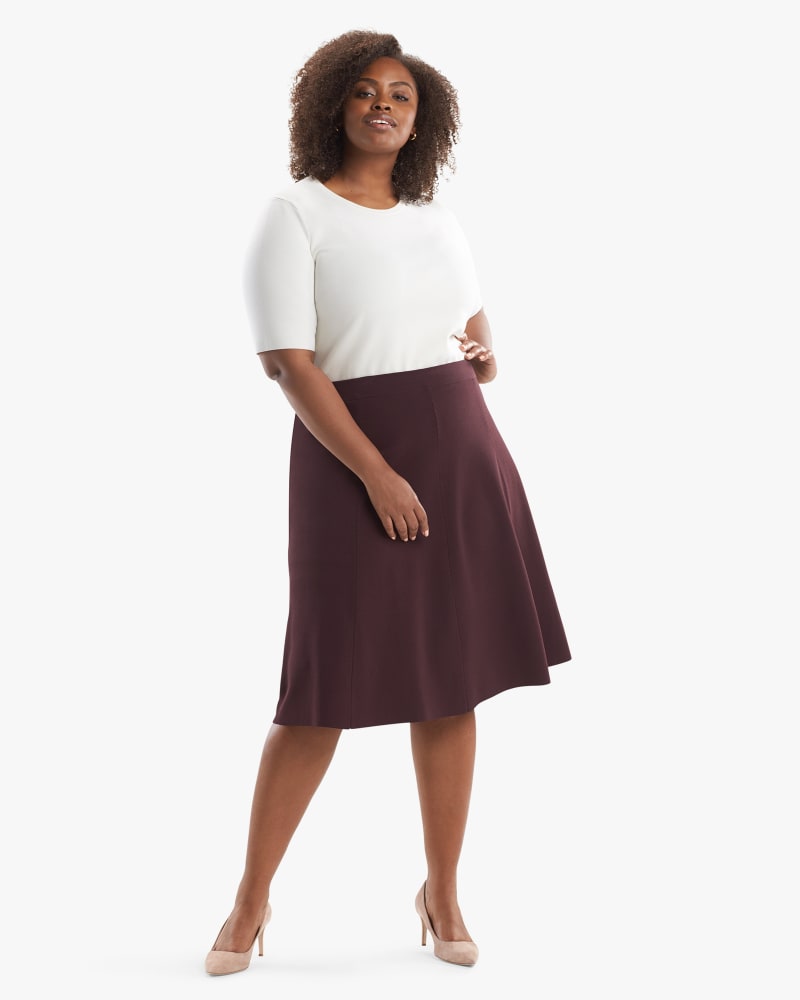 Plus size burgundy skater shop skirt